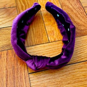 Purple velvet headband